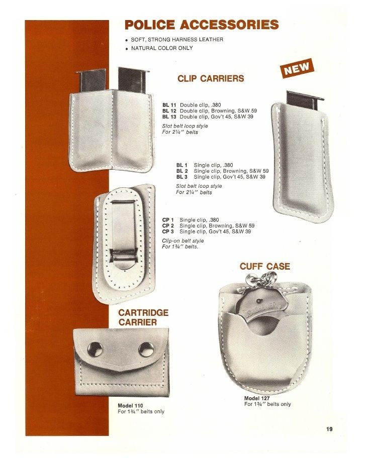 Bucheimer Clark Holster Fit Chart Catalog